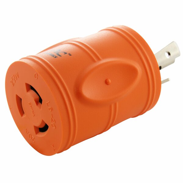 Ac Works Adapter L6-30P 30A 250V Plug to L6-20R 20A 250V Locking Connector ADL630L620